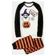 thumbnail image 2 of PatPat Womens Pajamas Halloween Pajamas Family Matching Raglan-sleeve Pumpkin Ghost & Letter Print Striped Pajamas for Women Set Women M, 2 of 10