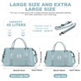 thumbnail image 3 of Bolsa de viaje HYC00 Weekender Overnight azul claro para mujer, 3 of 9