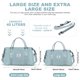 thumbnail image 3 of Bolsa de viaje HYC00 Weekender Overnight azul claro para mujer, 3 of 9