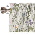 thumbnail image 5 of Kitchen Curtains and Valances Set, Spring Flower Leaves Vintage Spring Dandelion Floral Wildflowers Short Rod Pocket 3 Pieces Window Curtain Set for Bedroom, Bathroom, 24 Inch Long, 5 of 5