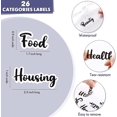 thumbnail image 4 of Classeur Budget A6, Couverture de Classeur en Cuir à 6 Anneaux avec 8 Pcs Poches Zippées, 12 Pcs Feuilles de Budget, 4 of 5