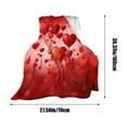 thumbnail image 3 of Valentine's Day Red Heart Shape Balloon Throw Blanket Soft Cozy Luxury Flannel Blanket Romantic And Warm Easy To Wash Ideal For Sofa Beds 39.37x27.55in, 3 of 7