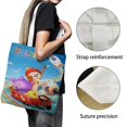 thumbnail image 3 of Las Aventuras de Dylan Bolso de tela con estampado de lienzo para mujer, bolsa de compras reutilizable y estética, con cremallera interior, regalo para mujer,40*45cm., 3 of 6