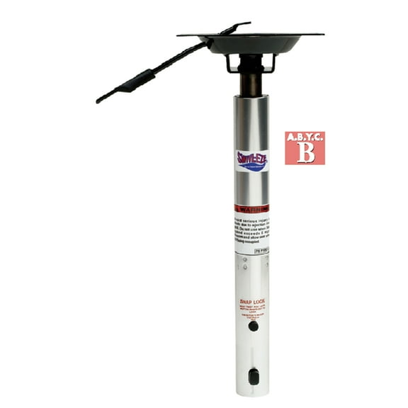 Attwood 39004 Snap-Lock 1.77" Adjustable Power Pedestal w/Integral Seat Mount - 16"-20"