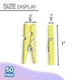 thumbnail image 2 of BAZIC Clothes Pin Mini 1", Colored Wood Clothespins (50/Pack), 2-Packs, 2 of 7