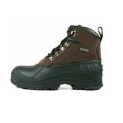 OwnShoe Mens Leather Waterproof Insulated Snow Duck Boots