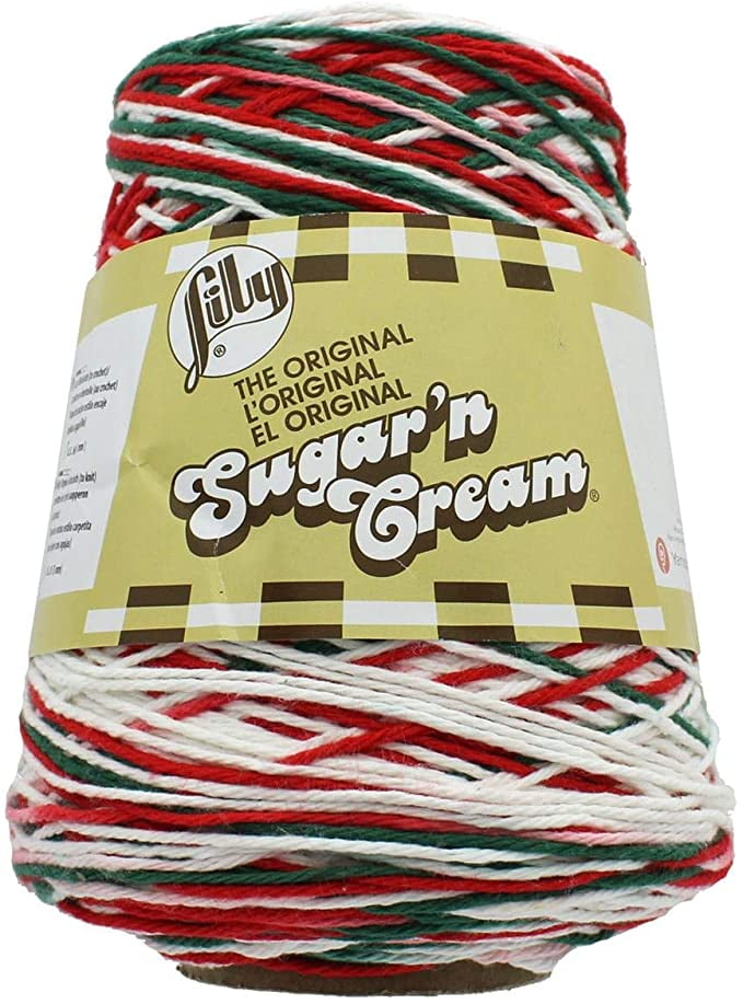 Lily Sugar'n Cream Medium 100 Cotton Mistletoe Yarn, 674 yd