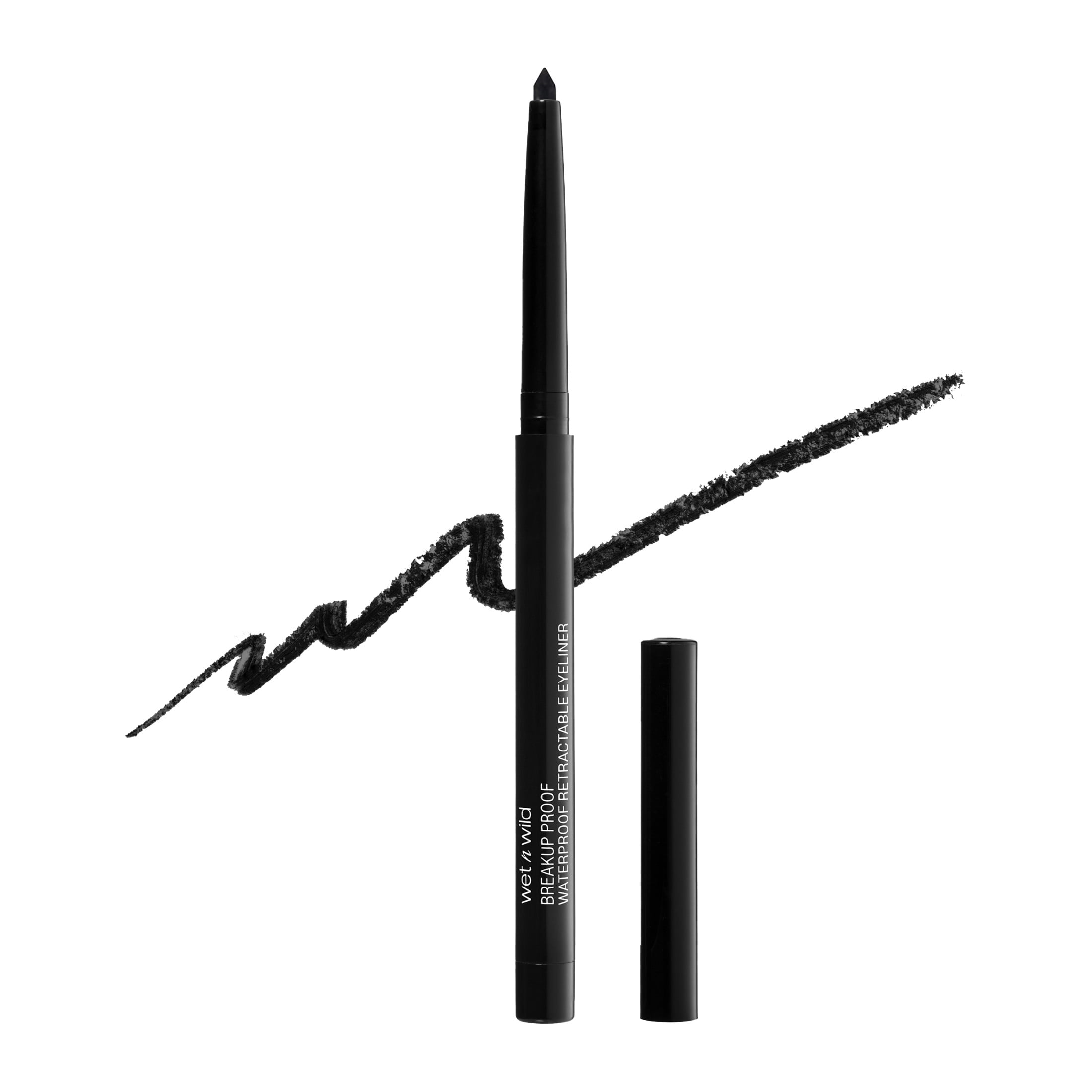 (6 pack) Wet n Wild Mega Last Breakup Proof Retractable Eyeliner Pencil, Black, 0.01 oz