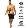 thumbnail image 5 of Weilanxin Men's Swim Shirts Rash Guard UPF 50+ T Shirts Quick Dry Loose Fit Water Surfing Shirt Coconut Trees S, 5 of 8