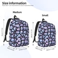 thumbnail image 3 of Yiaed Blue Skull Flower Print Backpack, Premium Laptop Backpack, Travel Backpack for Women, Lightweight Backpacks, Comfortable Back Pack-Small, 3 of 5