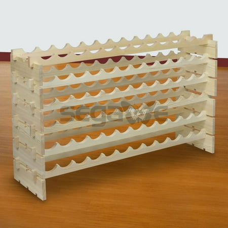 Wine Bottle Hurricane - Gizmo Supply New 72 Bottle Wood Wine Rack Stackable Storage 6 Tier Storage Display Shelves