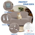 thumbnail image 5 of JIATER 2-Piece Armchair Sofa Cover Stretch Couch Cover Velvet Sofa Slipcover Furniture Protector with 1 Cushion Cover,Khaki, 5 of 7