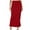 Red, variant on USSUMA Skirts for Women Midi Skirt Solid Color Vent Wrap Skirt Mid-Calf Skirt Casual Dresses Fashion Dress Street Clearance Sale Army Green Skirt for Women L