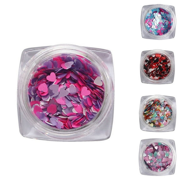 Joernso Fashion Shiny Glitter Love Heart Sequins Nail Art Decoration Manicure DIY Tool