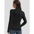 thumbnail image 5 of T-Shirt Women Long Sleeve Mock Neck Slim Fit Tops Base Layer Soft Lightweight Stretch Undershirts, 5 of 6