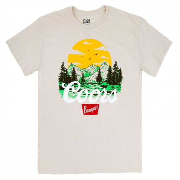 Coors Banquet Mountain Range Color Block T-Shirt-Medium