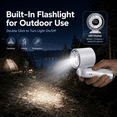 thumbnail image 5 of MEHOOM Air Turbo Mini Personal Fan, 3 IN 1 5000mAh Rechargeable Outdoor Portable Fan with Flashlight, 180° Adjustable, 100 Speed, Small Handheld Fan for Outdoor Indoor, Travel, Beach (White), 5 of 12