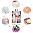 thumbnail image 6 of Yayeee 2 Pack Qtip Holder Bathroom Cotton Swab Canister with Lid Clear Dispenser Set, Retro Christmas Forest, 6 of 6