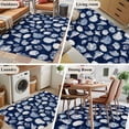 thumbnail image 6 of Summer Ocean Washable Area Rugs 4'x6', Watercolor Blue Shell Conch Nautilus Low Pile Throw Living Room Rug Non-Slip Sturdy Edge Binding Carpet for Indoor Entryway Bedside Kitchen, 6 of 9