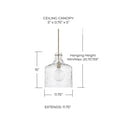 thumbnail image 6 of Capital Lighting 325717 1 Light 15" Tall Pendant - Brass, 6 of 7