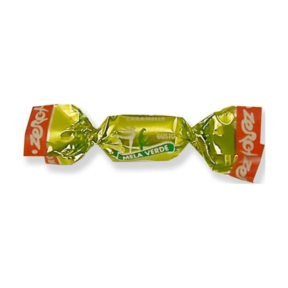 Mangini, Green Apple Natural Sugar Free  Candy With Stevia (Mela verde Zero ) (2.200 Lbs)