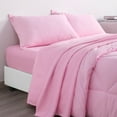 thumbnail image 7 of Ntbay 5 Piece Twin Bedding Comforter Set, Ultra Soft and Breathable Bed in a Bag, Includes Quilted Comforter, Fitted Sheet, Flat Top Sheet, 2 Envelope Pillowcases, Pink, 7 of 7