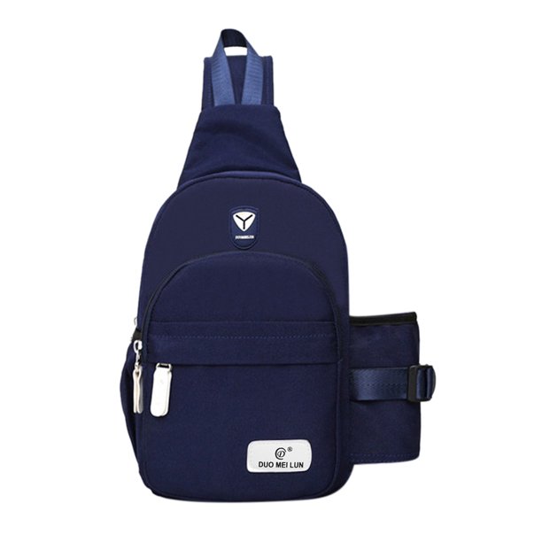 Bolso grande de mensajero de pecho deportivo de color puro retro para mujer (azul oscuro) Tmvgtek Oficina Multiescena Multifunción