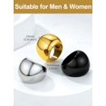 thumbnail image 6 of KeyStyle Dome Rings for Women Chunky Signet Ring for Men Stainless Steel Stacking Croissant Statement Ring Jewelry Birthday Gift, Size 7-12, 6 of 10
