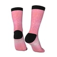 thumbnail image 5 of Uemuo Sparkly Pink Glitter Pattern Women's Crew Socks, Soft Durable Breathable Moisture-Wicking with Odor Control Cotton socks, 5 of 9