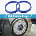 thumbnail image 2 of 4 Pcs Car Hub Centric Rings OD 67.1mm to ID 60.1mm Hub Centric Rings Wheel Bore Center Spacer Blue, 2 of 7