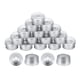 thumbnail image 1 of Uxcell Tapas de Flip Off de 13 mm 200PCS Sellos Sin Bisel Tapas de Flip Off para Frascos de Vidrio Botellas Liofilizadas, Transparente/Plateado Mate, 1 of 6