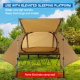 thumbnail image 3 of Tente pour 1 Personne, Tente de Randonnée Légère à Double Couche, Peut Être Utilisée avec une Plateforme de Couchage Surélevée, Lit de Camp pour 4 Saisons, 3 of 8