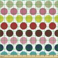 thumbnail image 2 of Ambesonne Colorful Fabric by the Yard Upholstery, Colorful Circular Shapes, 1 Yard, Multicolor, 2 of 5