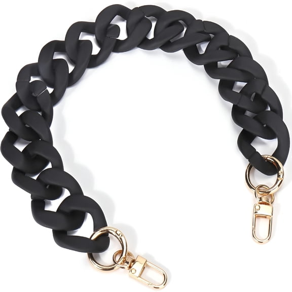 DESIGNICE Purse Charm Chain for Handbags,18in Short Bag Chain Strap for Purse,Acrylic Bag Shoulder Chains,Decorative Replacement Accessories Chains for DIY Crafts - Black
