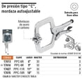 thumbnail image 2 of Pinzas Presion T. 'c' 11' Mordaza Autoajustable Truper 17427 Truper PPC-11R, 2 of 2