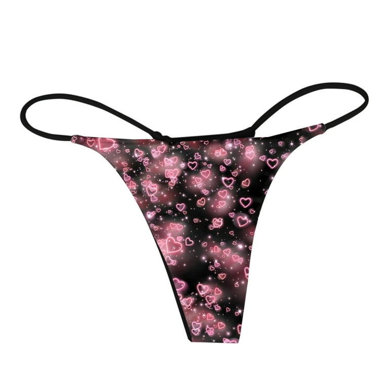 ZRBYWB Womens Underwear Valentine Day Thongs For Women Low Waist Stretch  Straps Panties