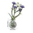 thumbnail image 2 of Mini Glass Wall Hanging Vase with Artificial Purple Flowers, Magnetic Fridge or Wall Decor for Bathroom, Kitchen, Bedroom and Small Spaces, 2 of 6