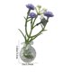 thumbnail image 2 of Mini jarrón de vidrio con flores artificiales moradas, decoración magnética para la nevera de cocina, baño, dormitorio y arte de pared en casa, 2 of 6