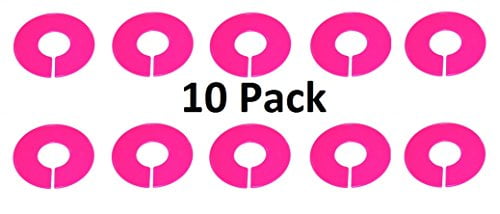 10 NEW Blank Pink Plastic Clothing Size Dividers Rack Ring Closet Divider 