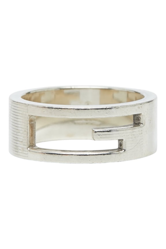 Pre-Owned Gucci Branded G Ring, Size #15, SV925 Silver, Women's GUCCI
