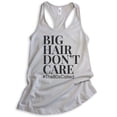thumbnail image 1 of Big Hair Don't Care #the80scalled Tank Top, Ladies Racerback Tank, Big Hair Tank, 80s Tank, Beautician Tank, Silver Gray, X-Large, 1 of 3