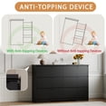 thumbnail image 5 of YouTrend 6 Black Drawer Dresser W/ Hidden Handles,Modern Adult Wood Dresser Cabinet for Bedroom,Living Room,Hallway,Home, 5 of 9