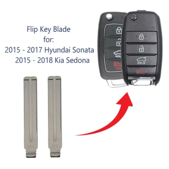 SET OF 2 2015-2018 Hyundai Kia Remote Flip Key Blade KK10 LXP90 81996-2S020