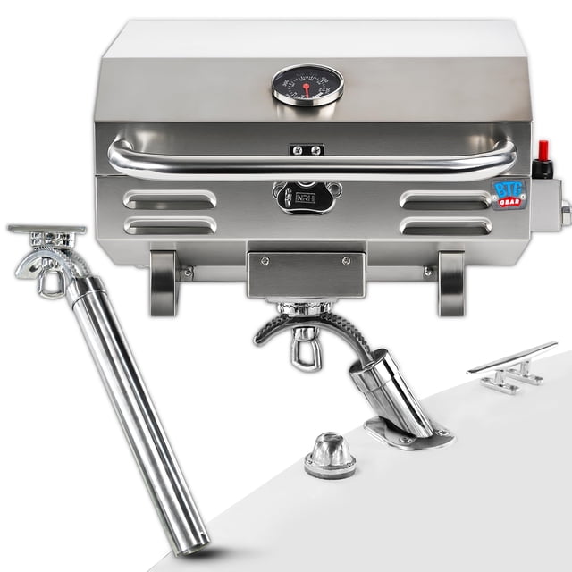 Parrilla para barco BTG Gear Tailwaves de acero inoxidable, 12.000 BTU