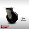 thumbnail image 2 of 5 Inch 316SS Polyolefin Swivel Caster with Delrin Bearing and Swivel Lock SCC, 2 of 2