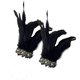 thumbnail image 5 of 2 piezas de muñequeras de plumas, muñequeras de plumas sintéticas Steampunk, muñequeras de plumas para disfraces, Halloween, baile de graduación, negro, 5 of 8
