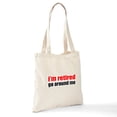 thumbnail image 6 of CafePress - I'M Retired Go Around Me Tote Bag - Unisex Canvas Tote Bag, Beige, 1-Piece, 6 of 6