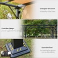 thumbnail image 5 of Outsunny 10' x 10' Outdoor Retractable Pergola Canopy with Sun Shade Unique Design Canopy Patio Metal Shelter for Garden Porch Beach, 5 of 9