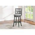 thumbnail image 2 of New Classic Furniture Gia 29" Wood & Fabric Swivel Bar Stool in Gray, 2 of 6
