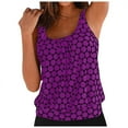 thumbnail image 3 of GEWSEY Plus Size for Women Tankini Swimsuits for Women Trendy Tank Tops Modest Bathing Suits Swimwear Purple, 2XL, 3 of 7